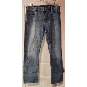 VTG Banana Republic Straight Fit Stretch Blue Denim Men’s Jeans Size 35x32